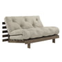 Karup Design - Roots Slaapbank, 140 x 200 cm, grenen johannesbroodbruin / linnen (914)